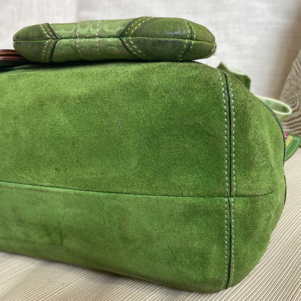 Rare Y2K Coach Signature Green Soho Buckle Tote Bag | 4-Pc Collector Set Micro C - Picture 12 of 14